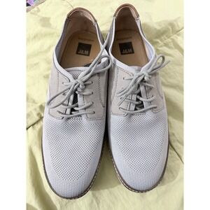 Men's Shoes Size 9.5 Johnston & Murphy Sheepskin Gray Knit Sneaker Used (252537)